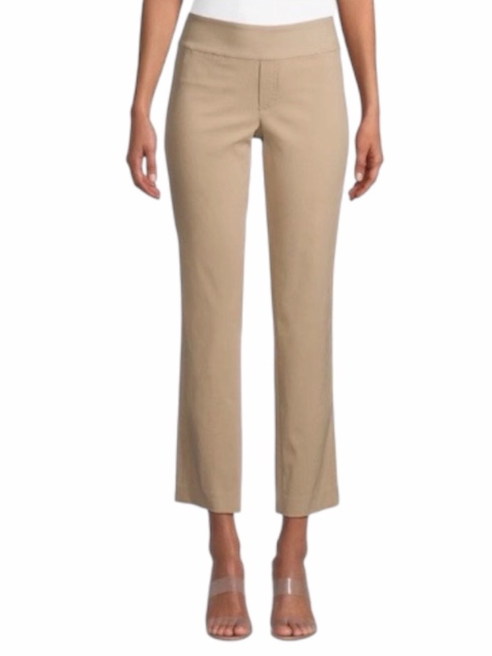NIC+ZOE Wonderstretch Straight Leg Pants size women’s 10 in biscotti tan